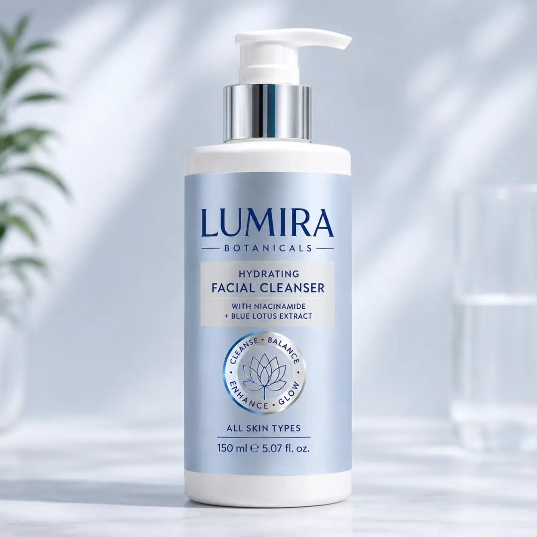 Luxury Skincare Cleanser - Индивидуальная роскошная синяя/серебристая фольгированная металлизированная этикетка